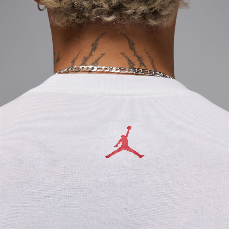 JORDAN SHORT SLEEVE T-SHIRT "WHITE/VARSITY RED"