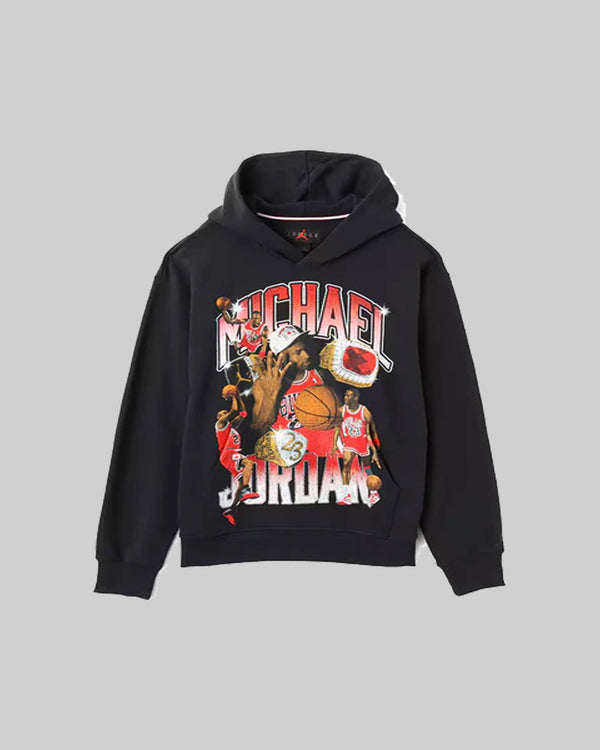 FLIGHT FLEECE GRAPHIC PULLOVER HOODIE "OFF NOIR"