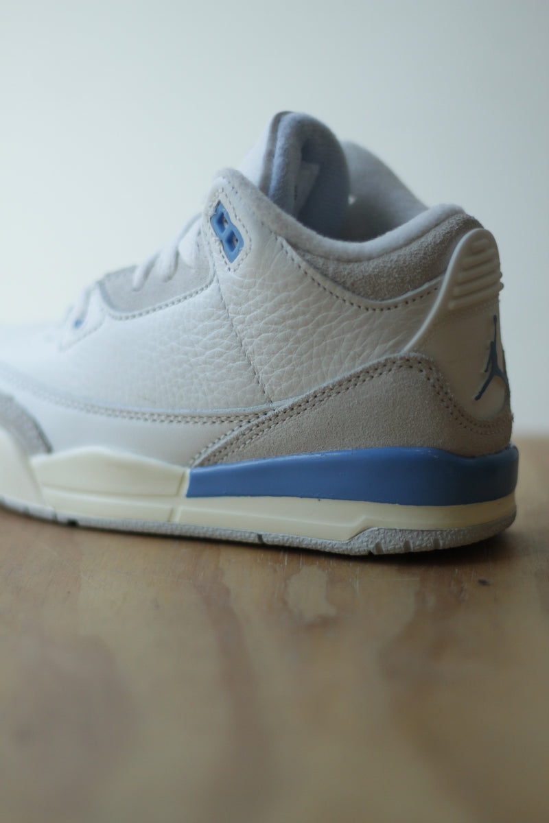 JORDAN 3 RETRO (PS) "SUMMIT WHITE/HYDROGEN BLUE-LEGEND BLUE"