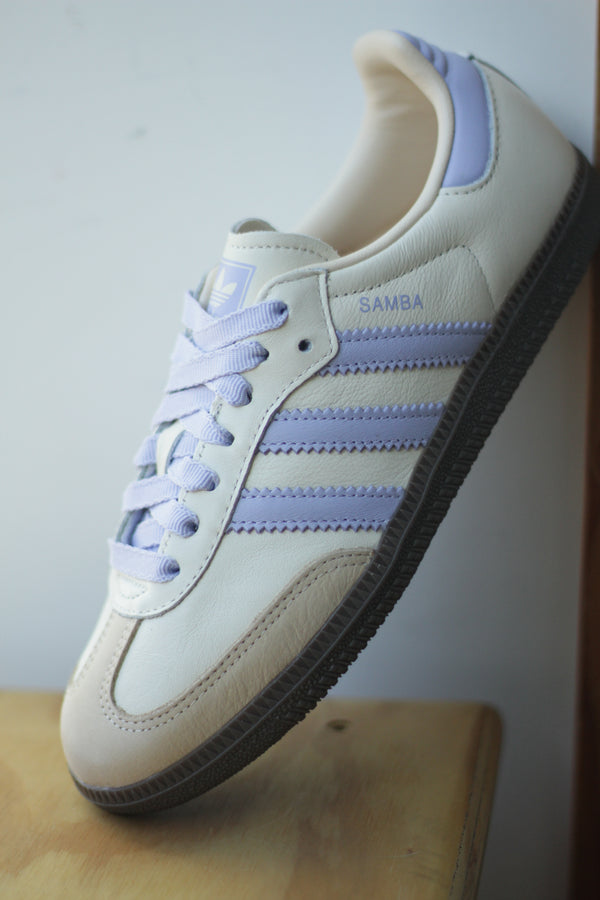 W SAMBA OG "CREAM WHITE/VIOLET TONE"