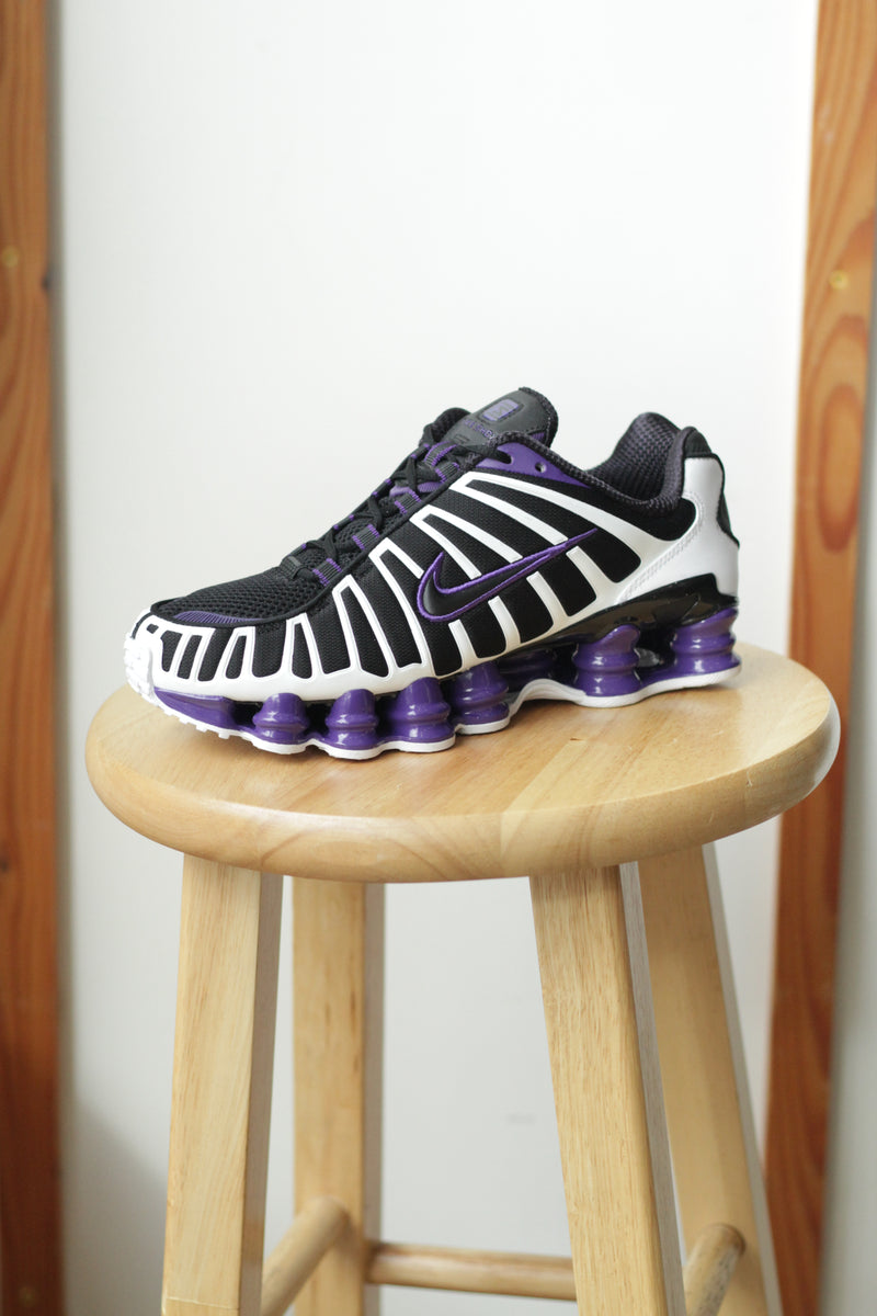 NIKE SHOX TL "BLACK/COURT PURPLE-WHITE"