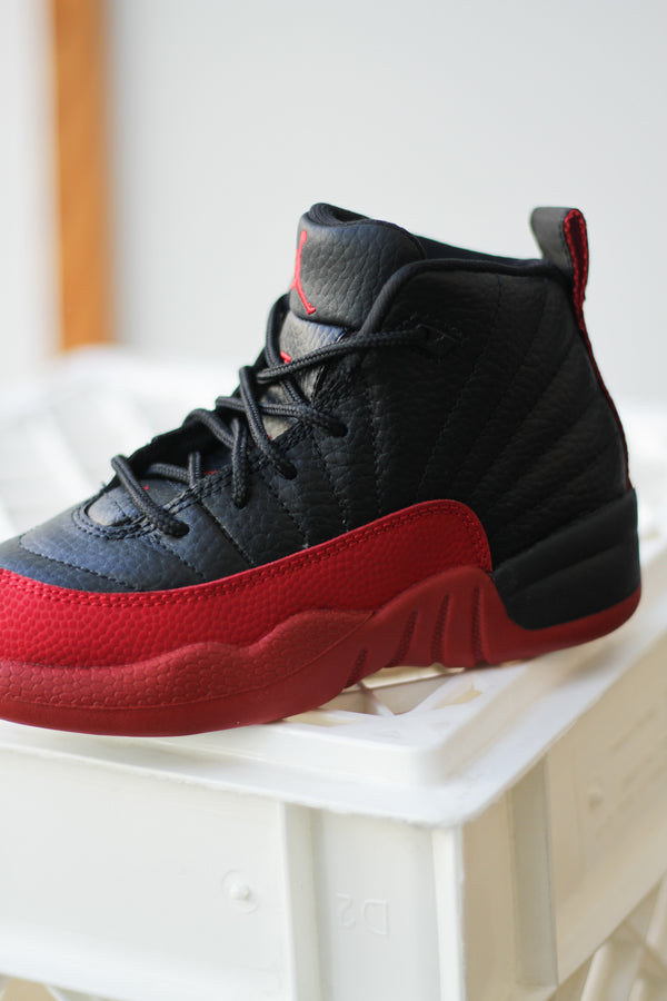 JORDAN 12 RETRO (PS) "BLACK/VARSITY RED"