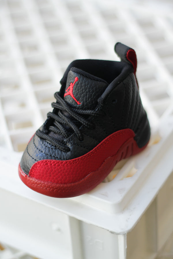 JORDAN 12 RETRO (TD) "BLACK/VARSITY RED"