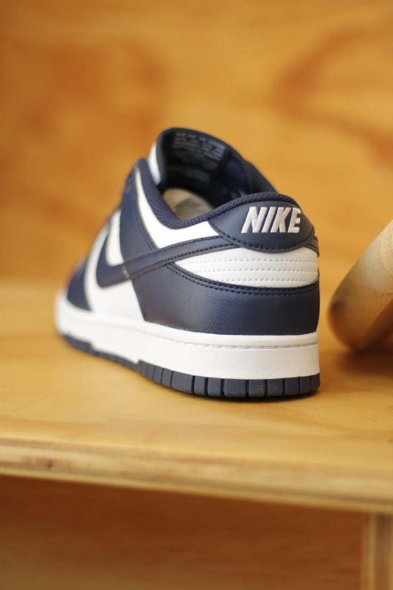 NIKE DUNK LOW RETRO "WHITE/MIDNIGHT NAVY-WHITE"