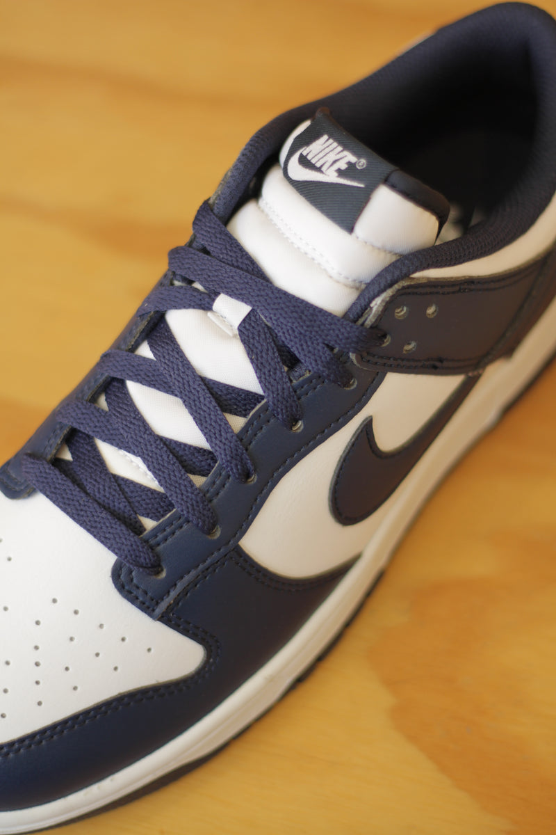 NIKE DUNK LOW RETRO "WHITE/MIDNIGHT NAVY-WHITE"