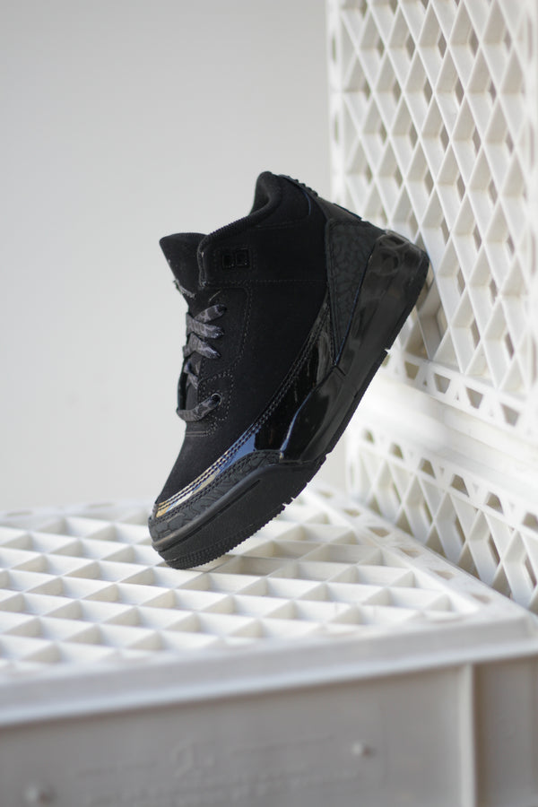 JORDAN 3 RETRO (PS) "BLACK/DARK CHARCOAL"