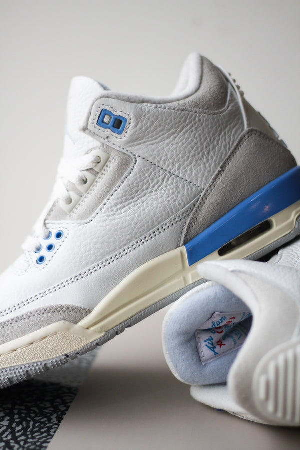 AIR JORDAN 3 RETRO (GS) "SUMMIT WHITE/HYDROGEN BLUE-LEGEND BLUE"