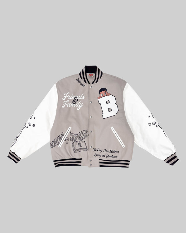 BL LETTERMAN JACKET "GREY AREA"