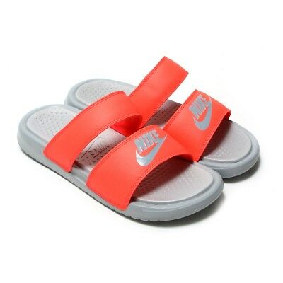 Red nike benassi duo slides on sale